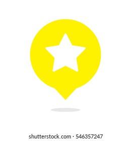 Star marker icon vector