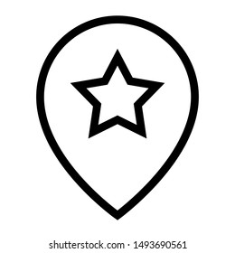 star market thin line vector icon