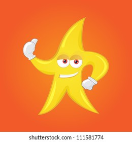 Star Mascot Thumbs Up