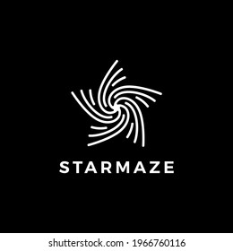 star maze logo vector icon illustration