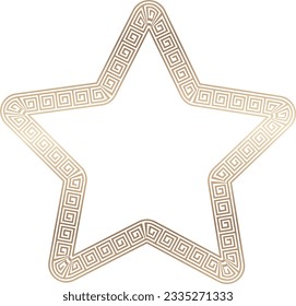 Star meander frame Greek key pattern Greek meander pattern ornamental borders seamless meander pattern Luxury decorative golden frame gold picture frame golden frame ornamental borders decoration 