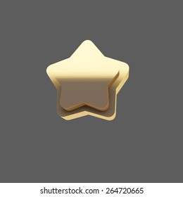 Star medal award a white background