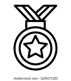 A star medal depicting achievement 