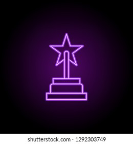 star medal icon. Elements of awards in neon style icons. Simple icon for websites, web design, mobile app, info graphics