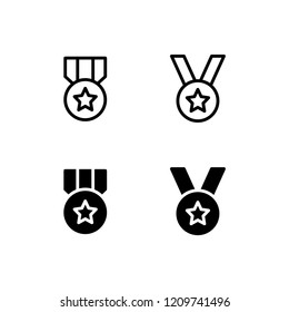 Star Medal Icon Logo Vector Symbol