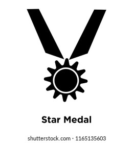Star Medal icon vector isolated on white background, Star Medal transparent sign , business illustrations