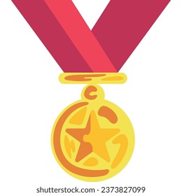 star medal prize isolated illustration