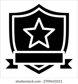 Elemento de ícone de escudo de medalha de estrela para design