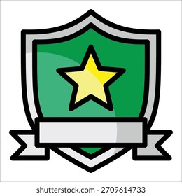 Elemento de ícone de escudo de medalha de estrela para design