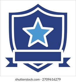 Star Medal Shield Icon Element For Design