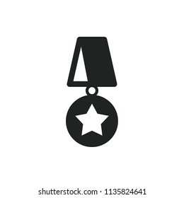  star medal vector icon