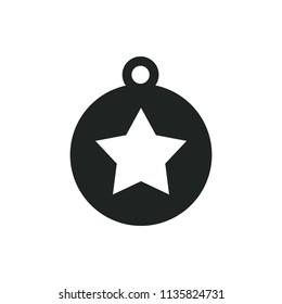 star medal vector icon