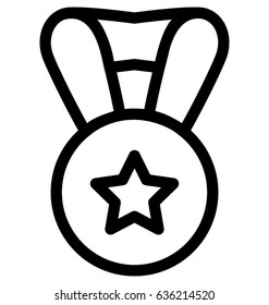 Star Medal Vector Icon 