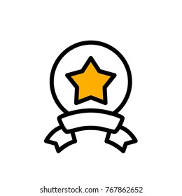 star medal vector icon