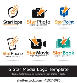 Star Media Logo Template Design Vector Design 