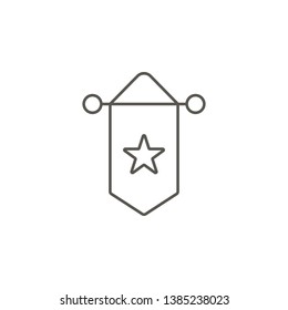 Star, media, rating, wall vector icon. Element of simple icon for websites, web design, mobile app, info graphics. Thick line icon for website design and development