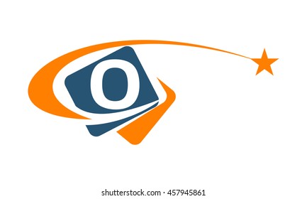 Star Media Swoosh Letter O