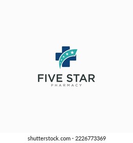 Vector de diseño de logotipo médico estrella