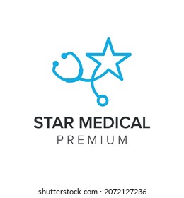 star medical logo icon vector template