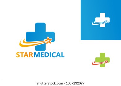 Star Medical Logo Template Design Vector, Emblem, Design Concept, Creative Symbol, Icon