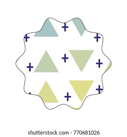 star with memphis style geometric design background