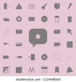 star in message icon. Detailed set of minimalistic icons. Premium quality graphic design sign. One of the collection icons for websites, web design, mobile app on colored background