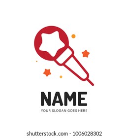 Star microphone logotype. Vector logo design. Concept icon.