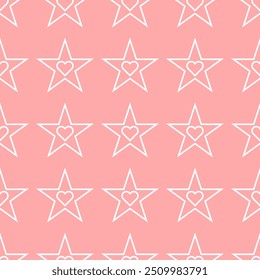 star and mini heart pattern design. vector illustration