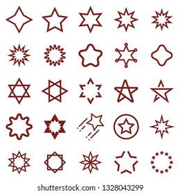 star minimal thin line web icon set. simple vector illustration outline. concept for infographic, website or app.