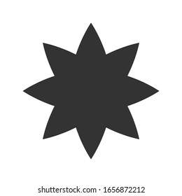 Star minimal vector icon isolated on white background