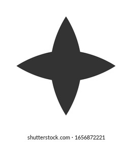 Icono vectorial mínimo de estrella aislado en fondo blanco