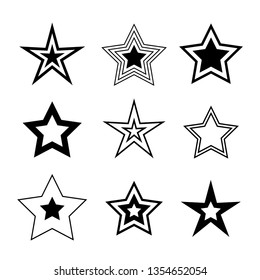 Star Minimal Vector Icons Isolated On Stock Vector (Royalty Free ...