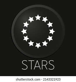 Star minimal vector line icon on 3D button isolated on black background. Premium Vector