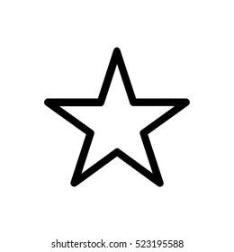 Star Minimalistic Flat Line Stroke Icon Pictogram Illustration