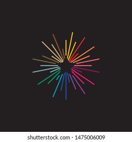 Star minimalistic icon logo template, elegant stars emblem vector illustration design