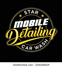 Star mobile detailing logo design