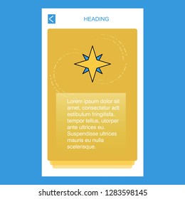 Star mobile vertical banner design design. Vector