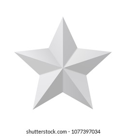 Star mockup isolated on white background. Vector illustration