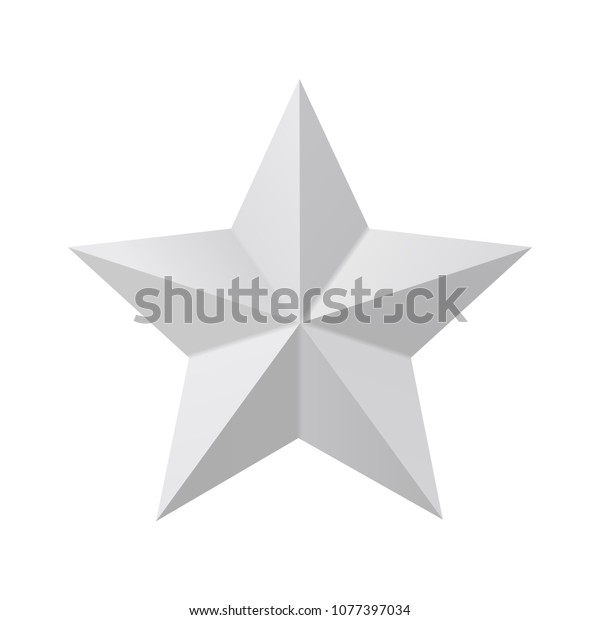 Star Mockup Isolated On White Background Stock Vector (Royalty Free ...