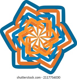 star model vector design with multiple color combination