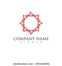 Star Molecule symbol logo template vector illustration design 