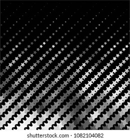 Star monochrome vector background. Abstract halftone illustration pattern. Vintage texture
