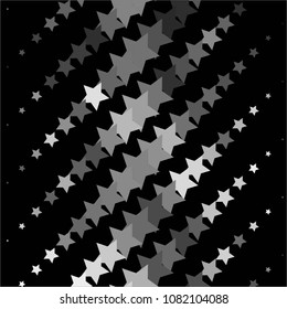 Star monochrome vector background. Abstract halftone illustration pattern. Vintage texture
