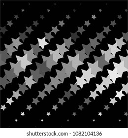 Star monochrome vector background. Abstract halftone illustration pattern. Vintage texture
