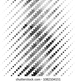 Star monochrome vector background. Abstract halftone illustration pattern. Vintage texture
