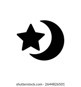 Estrela e Lua amontoadas simbolizando Noite e Paz