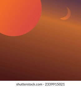 the star moon gradient image design is suitable for pictures on notebooks and seprey