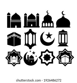 Star Moon Icon, Lantern icon ,mosque icon, islamic icons, ramadan kareem, islamic logo, ramadan mubarak.