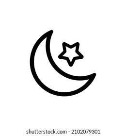 star moon icon. for logos. smartphone icons. website.book. mobile apps