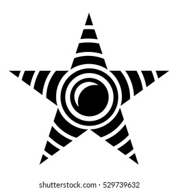Star moon icon. Simple illustration of star moon vector icon for web